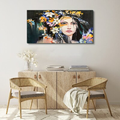 Obraz canvas Kvetinová portrétová elegancia