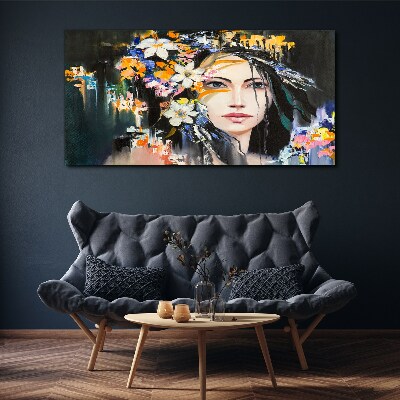 Obraz canvas Kvetinová portrétová elegancia