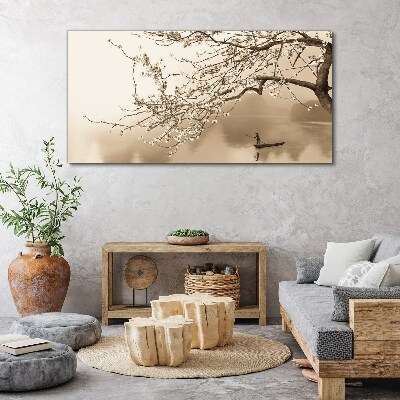 Obraz canvas Krajina v sépiovom tóne