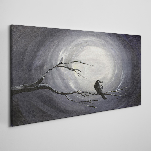Obraz canvas Osamelý vták na konári