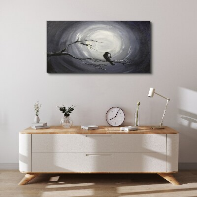 Obraz canvas Osamelý vták na konári