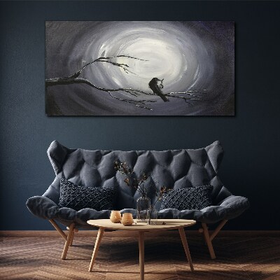 Obraz canvas Osamelý vták na konári