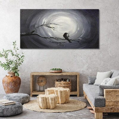Obraz canvas Osamelý vták na konári