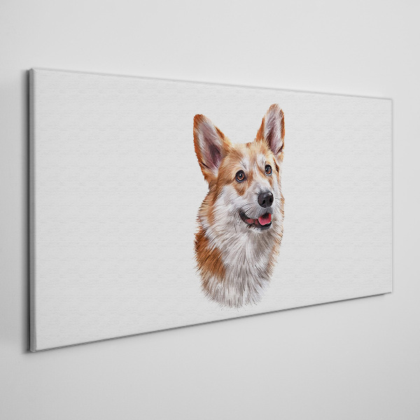 Obraz canvas Portrét veselého psa Corgi