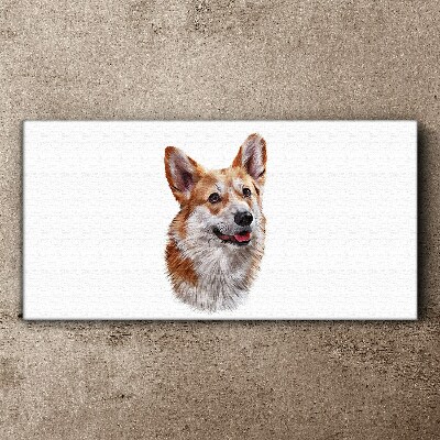 Obraz canvas Portrét veselého psa Corgi
