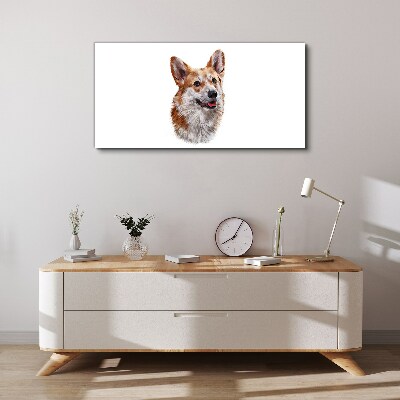 Obraz canvas Portrét veselého psa Corgi