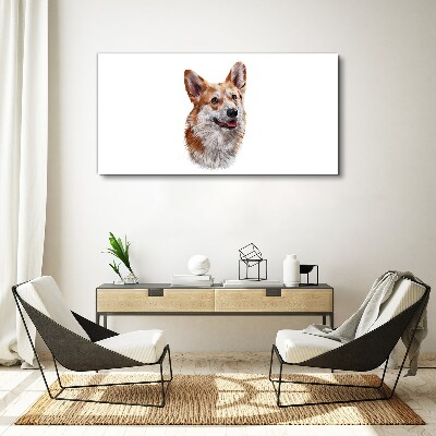 Obraz canvas Portrét veselého psa Corgi