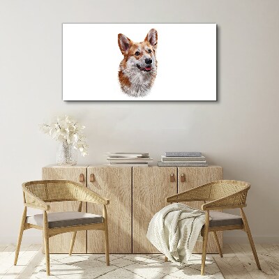 Obraz canvas Portrét veselého psa Corgi
