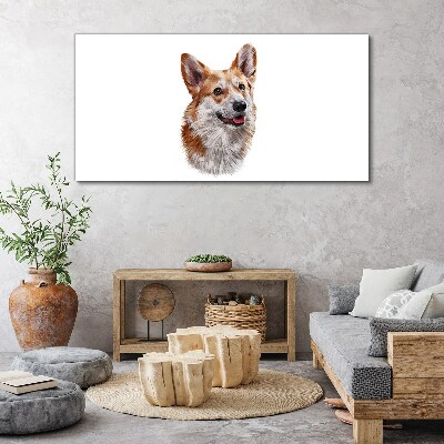 Obraz canvas Portrét veselého psa Corgi