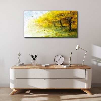 Obraz canvas Zlatá jeseň v parku