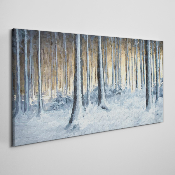 Obraz canvas Zimný les ráno