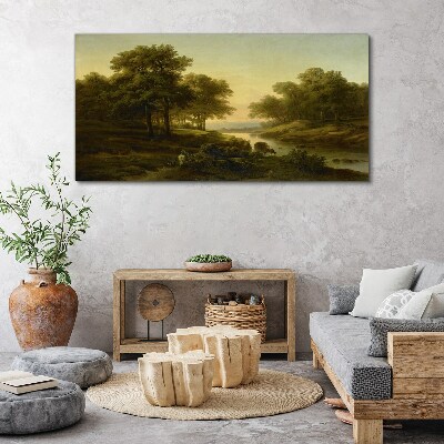 Obraz canvas Pokojná vidiecka krajina
