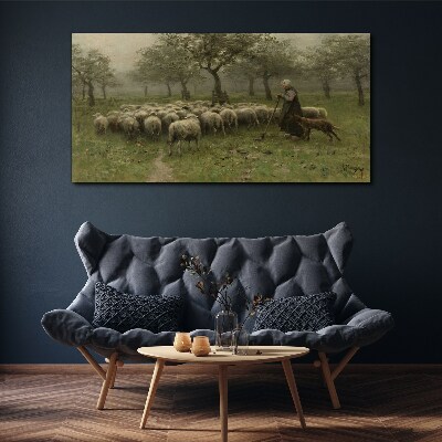 Obraz canvas Rustikálne strom ovce
