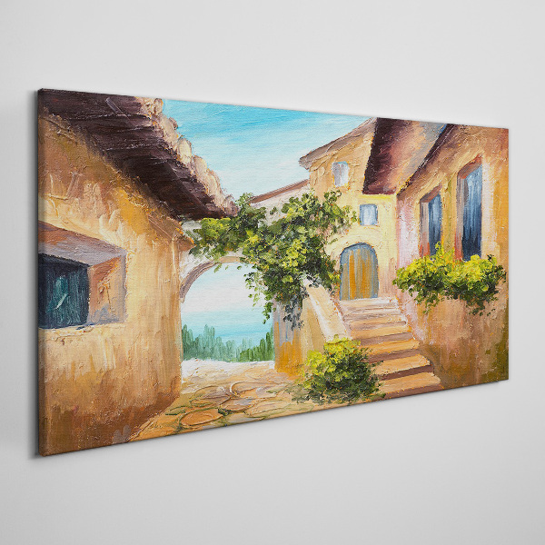 Obraz canvas Očarujúce uličky prímorskej dedinky