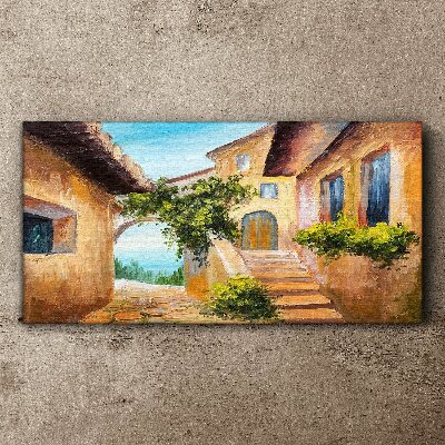 Obraz canvas Očarujúce uličky prímorskej dedinky