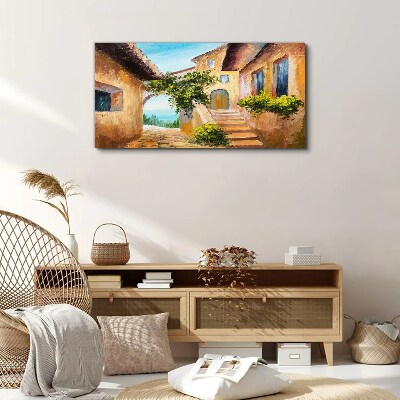 Obraz canvas Očarujúce uličky prímorskej dedinky