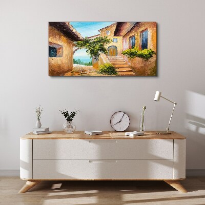 Obraz canvas Očarujúce uličky prímorskej dedinky