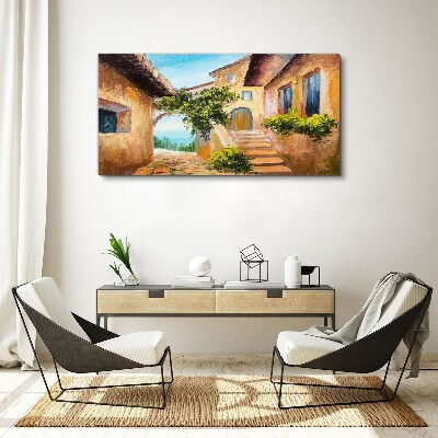 Obraz canvas Očarujúce uličky prímorskej dedinky