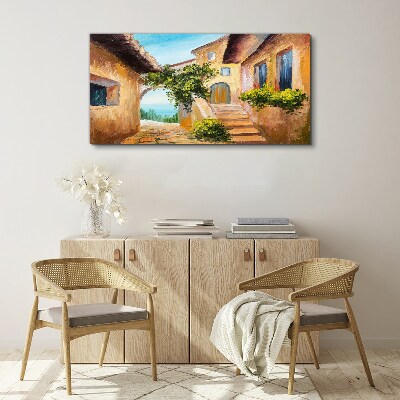 Obraz canvas Očarujúce uličky prímorskej dedinky