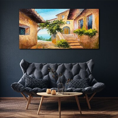 Obraz canvas Očarujúce uličky prímorskej dedinky
