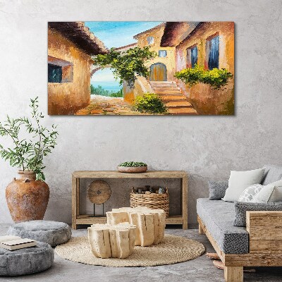 Obraz canvas Očarujúce uličky prímorskej dedinky