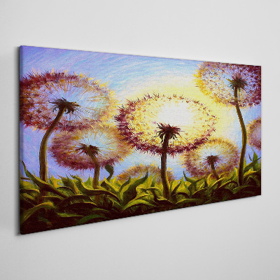 Obraz canvas Zlaté púpavy na slnku