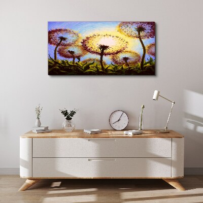 Obraz canvas Zlaté púpavy na slnku