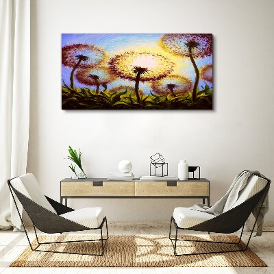 Obraz canvas Zlaté púpavy na slnku
