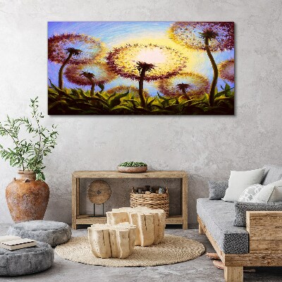 Obraz canvas Zlaté púpavy na slnku