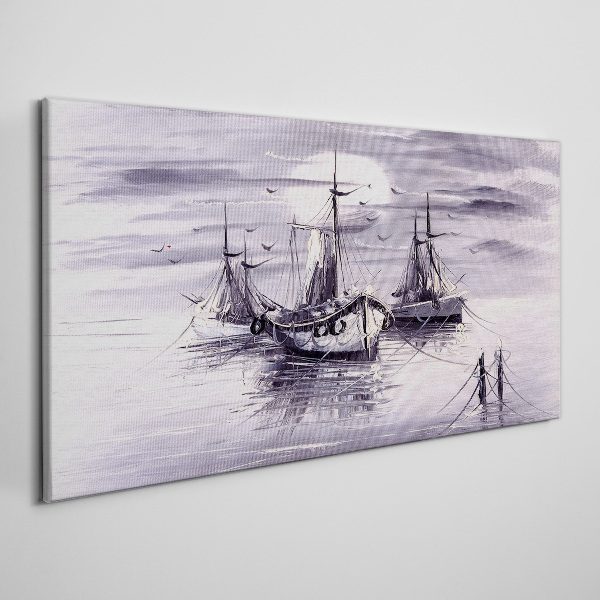 Obraz canvas Tichý prístav pri západe slnka