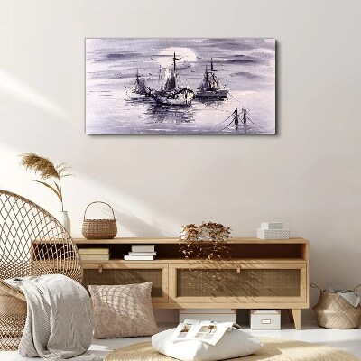 Obraz canvas Tichý prístav pri západe slnka