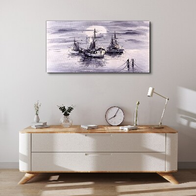 Obraz canvas Tichý prístav pri západe slnka