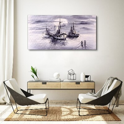 Obraz canvas Tichý prístav pri západe slnka