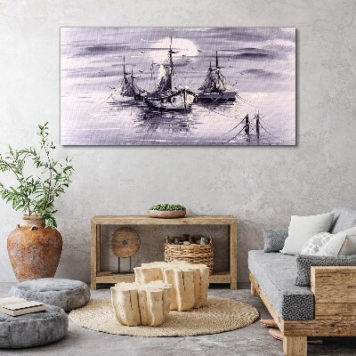 Obraz canvas Tichý prístav pri západe slnka