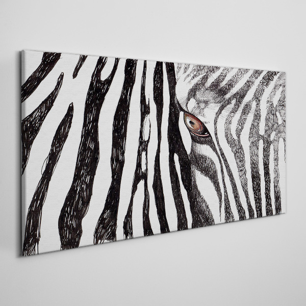 Obraz na plátne Zebra v monochromatickom štýle