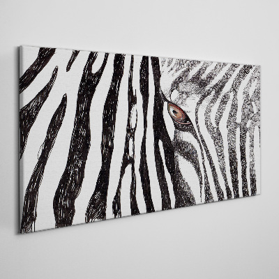 Obraz na plátne Zebra v monochromatickom štýle