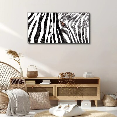 Obraz na plátne Zebra v monochromatickom štýle