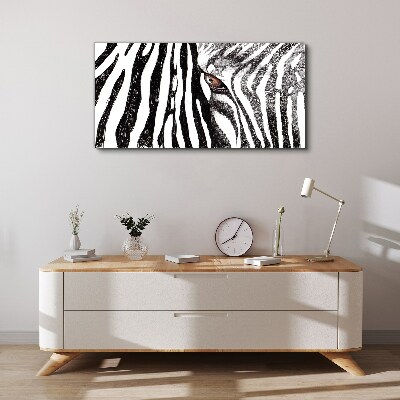 Obraz na plátne Zebra v monochromatickom štýle