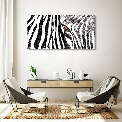 Obraz na plátne Zebra v monochromatickom štýle