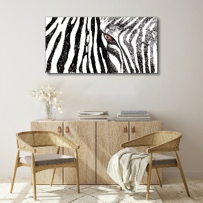 Obraz na plátne Zebra v monochromatickom štýle