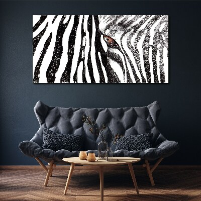 Obraz na plátne Zebra v monochromatickom štýle