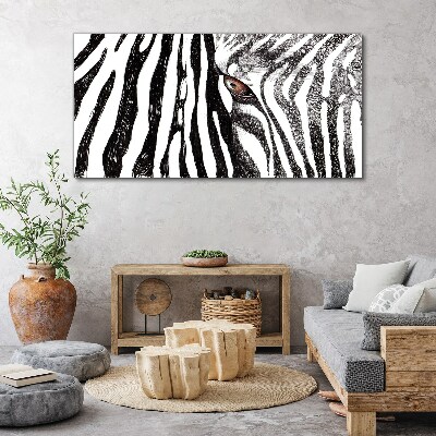Obraz na plátne Zebra v monochromatickom štýle