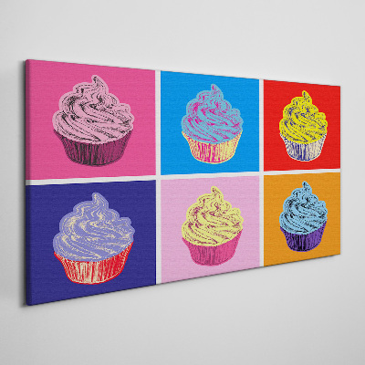 Obraz canvas Farebné pop art muffiny