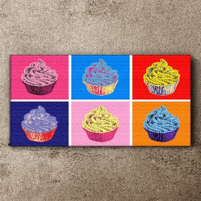 Obraz canvas Farebné pop art muffiny