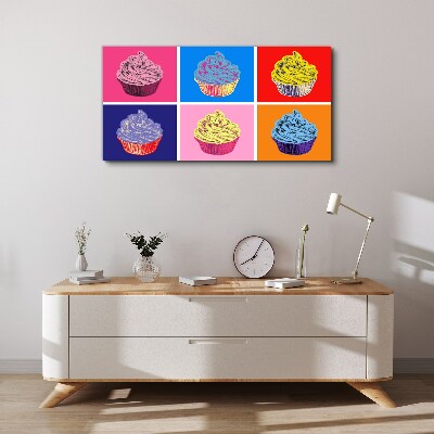 Obraz canvas Farebné pop art muffiny