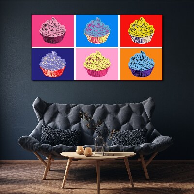 Obraz canvas Farebné pop art muffiny