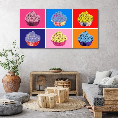 Obraz canvas Farebné pop art muffiny