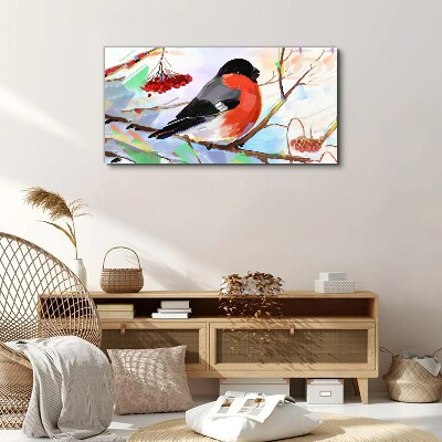 Obraz canvas Šťastný vták na konári