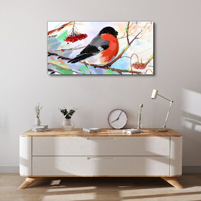 Obraz canvas Šťastný vták na konári