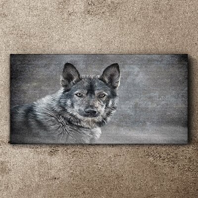 Obraz canvas Zimné sneh zvieracie vlka pes